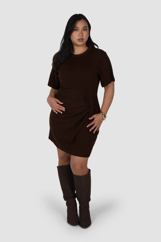 MARNIE MINI DRESS ESPRESSO - Fayt The Label
