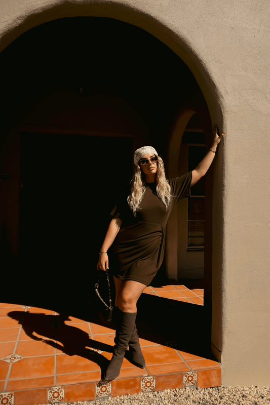 MARNIE MINI DRESS ESPRESSO - Fayt The Label