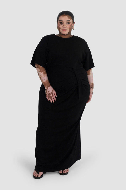 MARNIE RIB DRESS BLACK - Fayt The Label