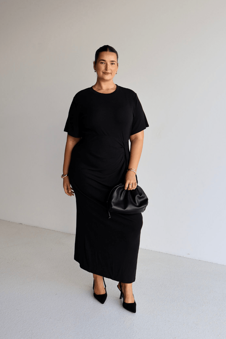 MARNIE RIB DRESS BLACK - Fayt The Label