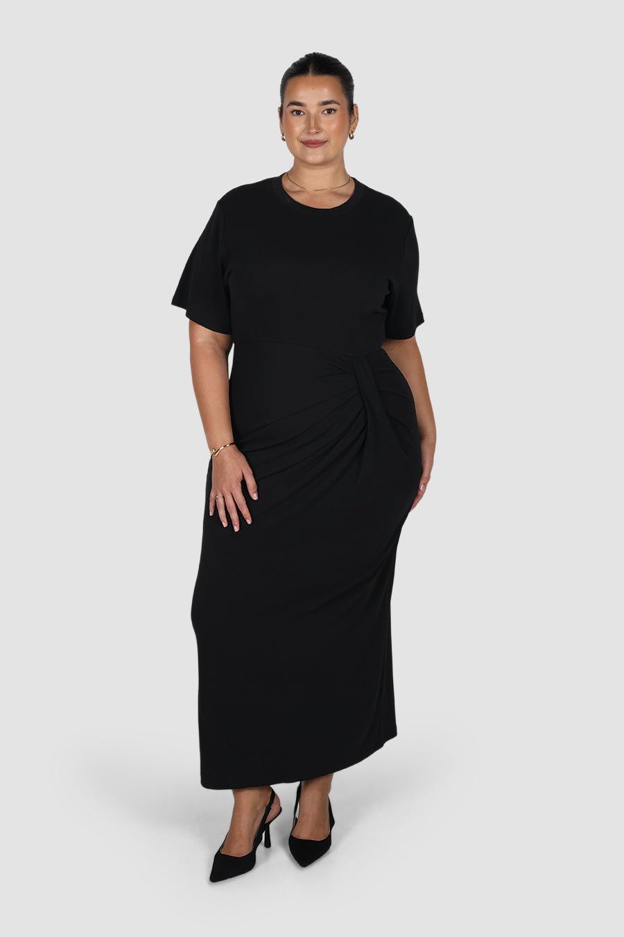 MARNIE RIB DRESS BLACK - Fayt The Label