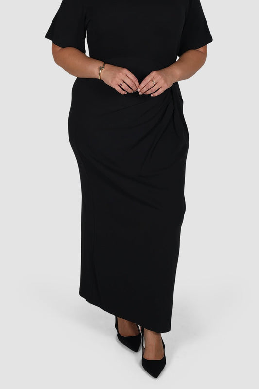 MARNIE RIB DRESS BLACK - Fayt The Label