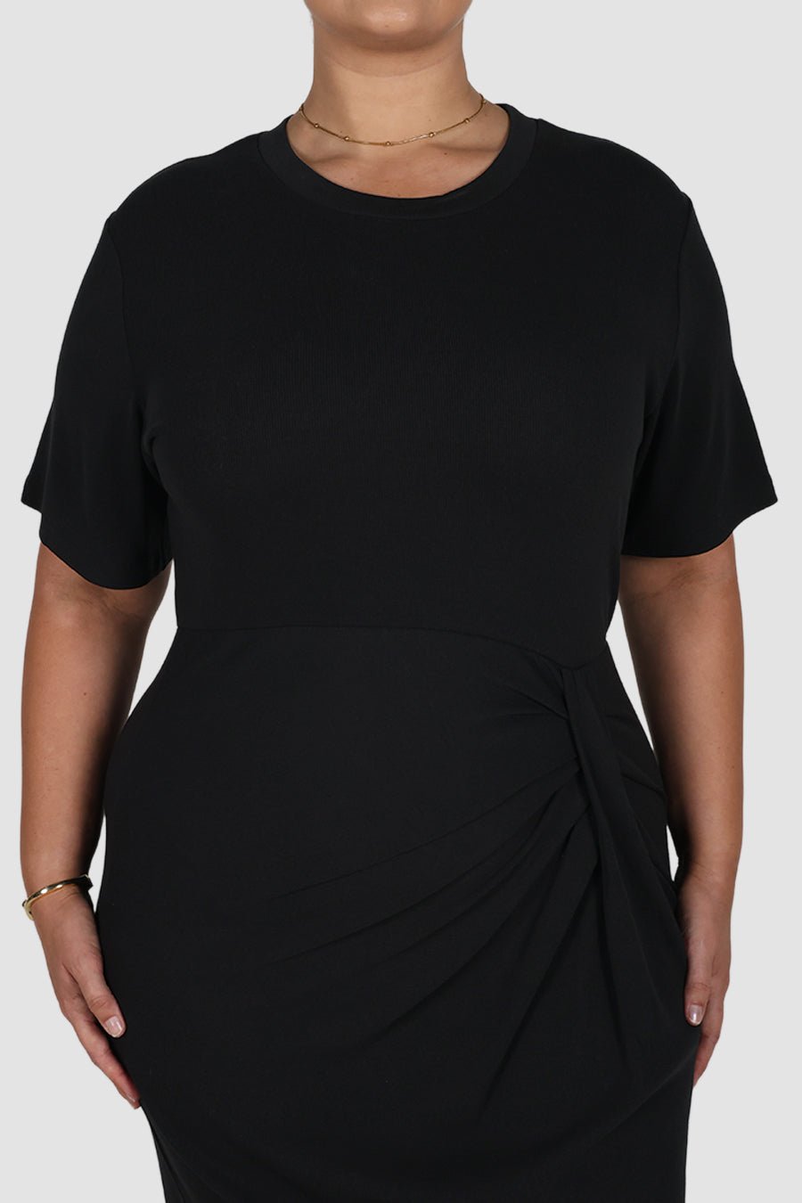 MARNIE RIB DRESS BLACK - Fayt The Label