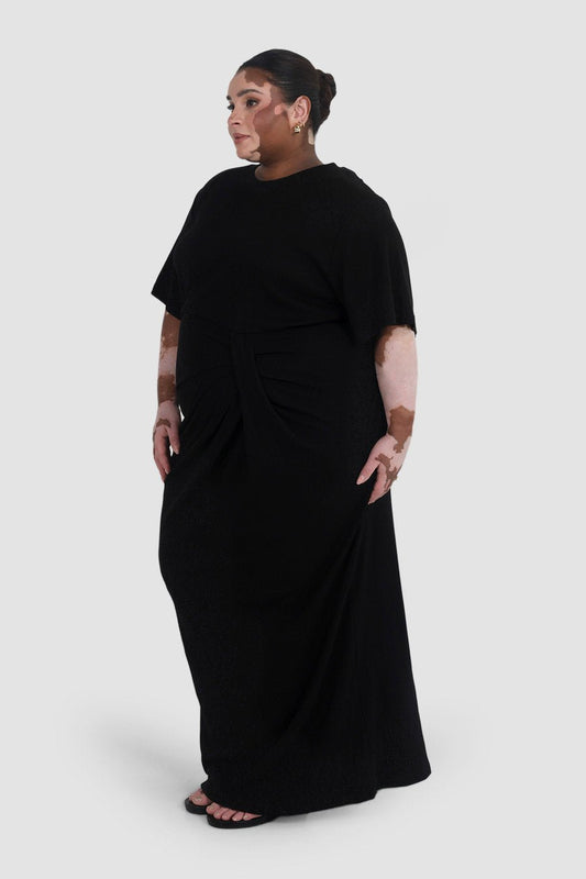 MARNIE RIB DRESS BLACK - Fayt The Label