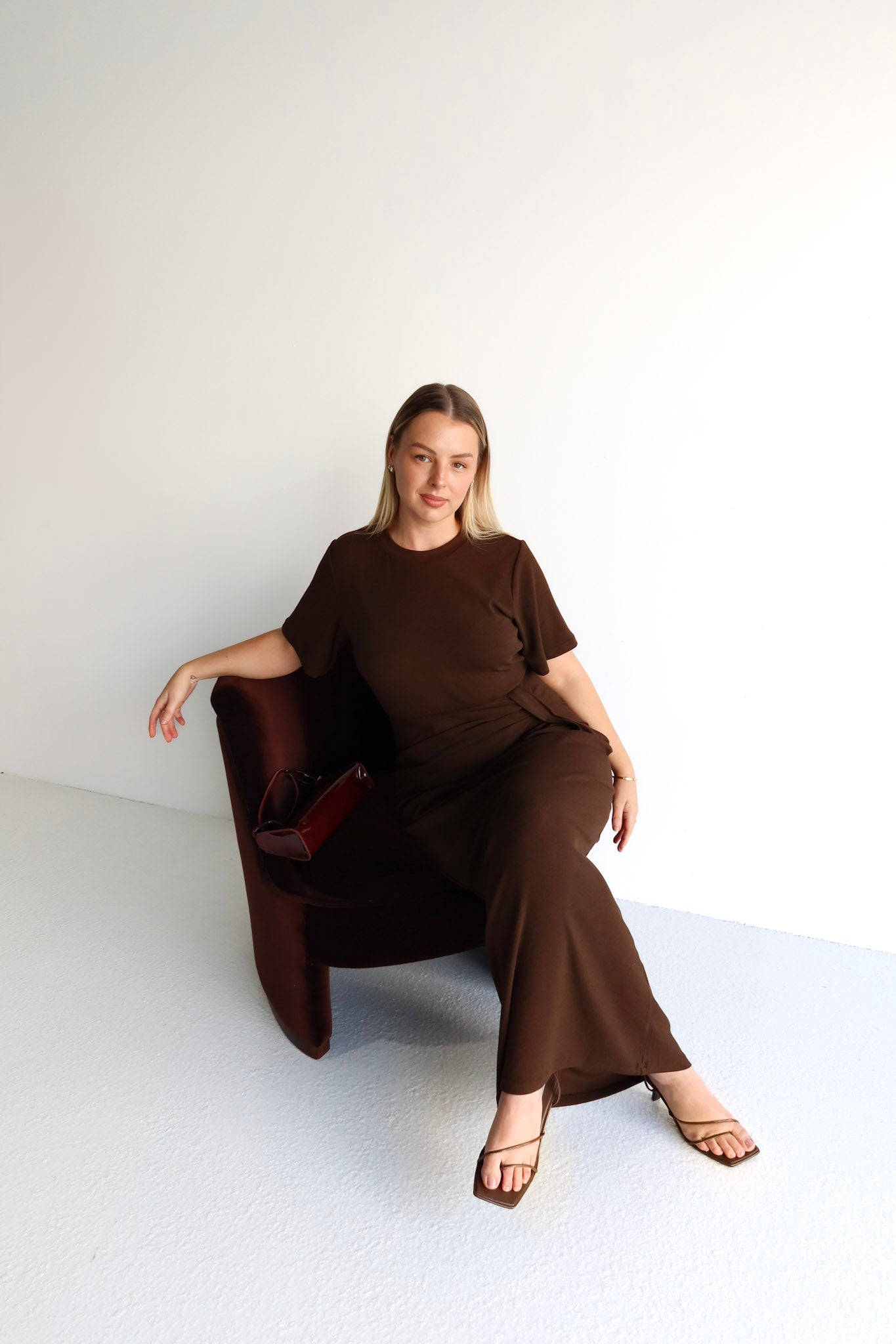 MARNIE RIB DRESS ESPRESSO - Fayt The Label