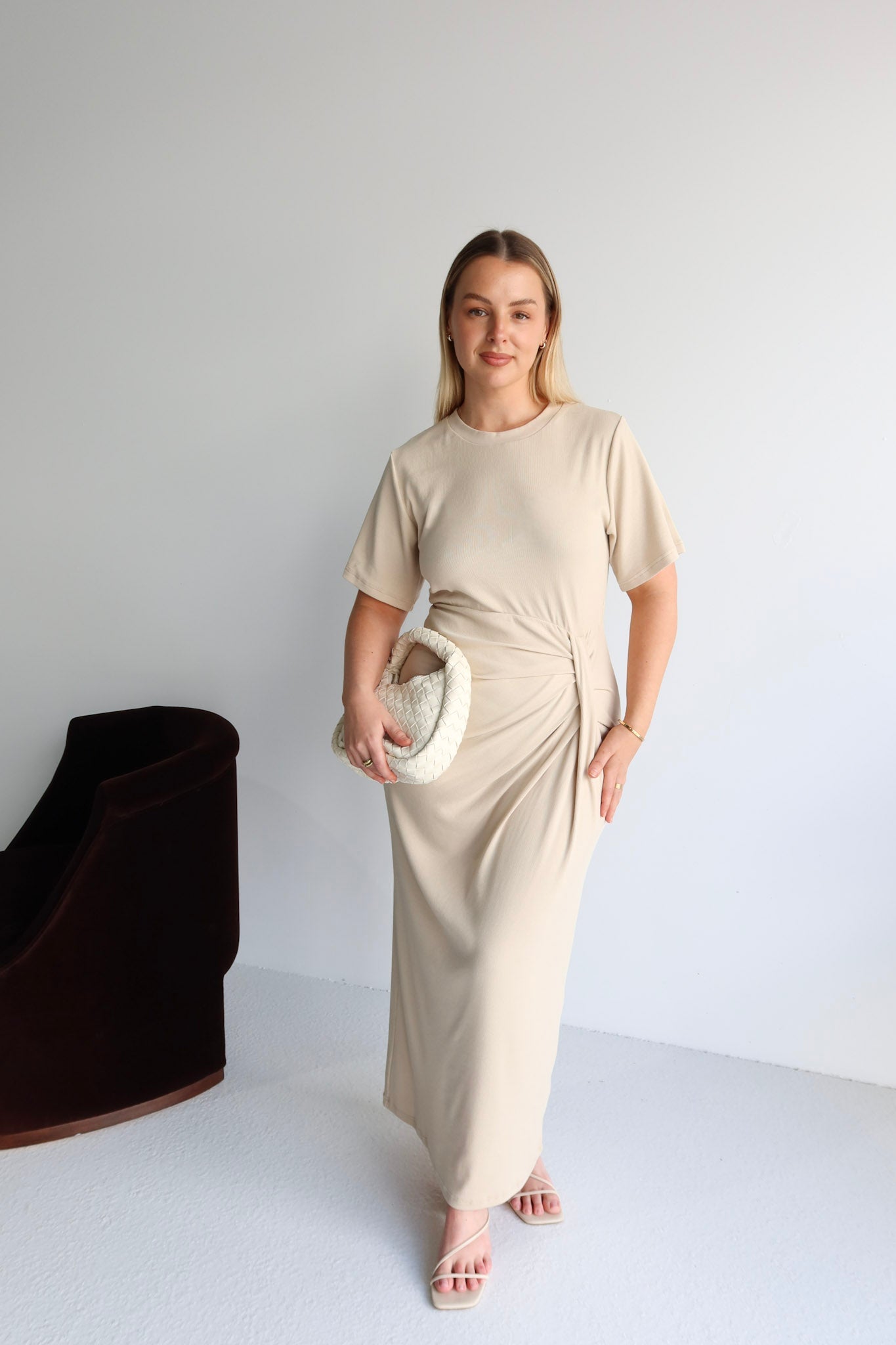 MARNIE RIB DRESS VANILLA - Fayt The Label