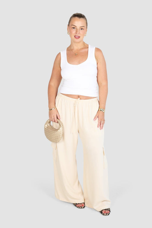 MERCER UTILITY PANT VANILLA - Fayt The Label