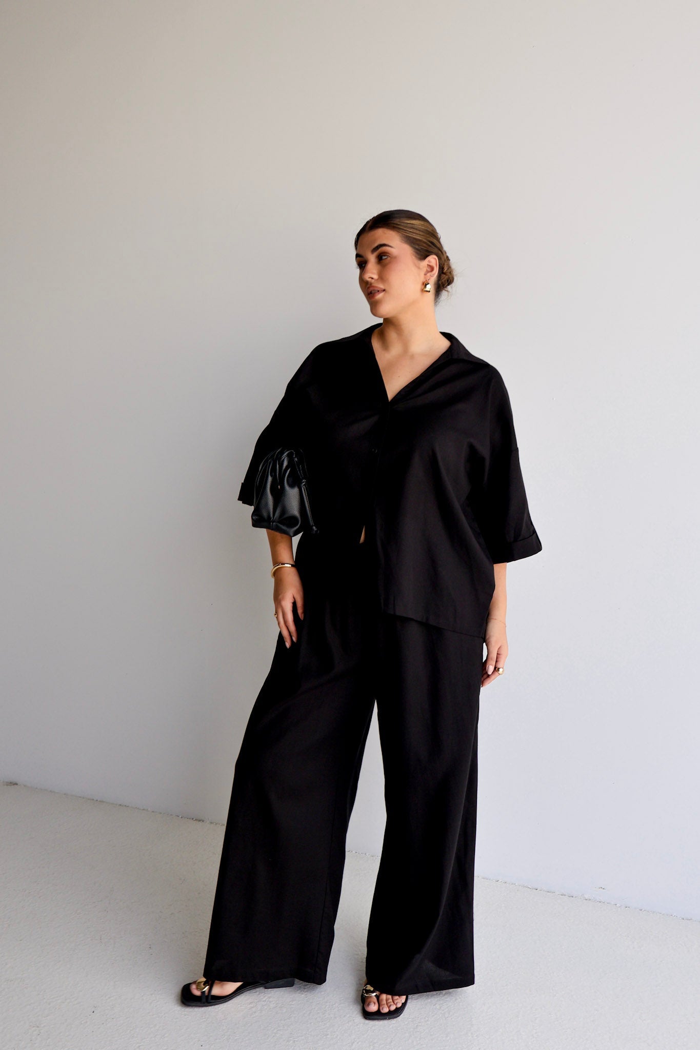 MILOS BUTTON SHIRT BLACK - Fayt The Label