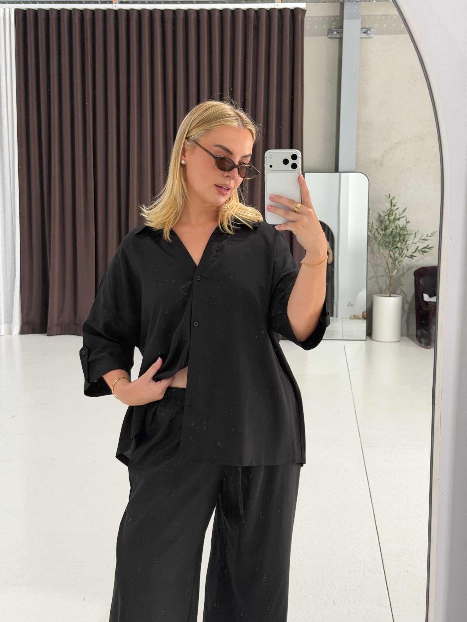 MILOS BUTTON SHIRT BLACK - Fayt The Label