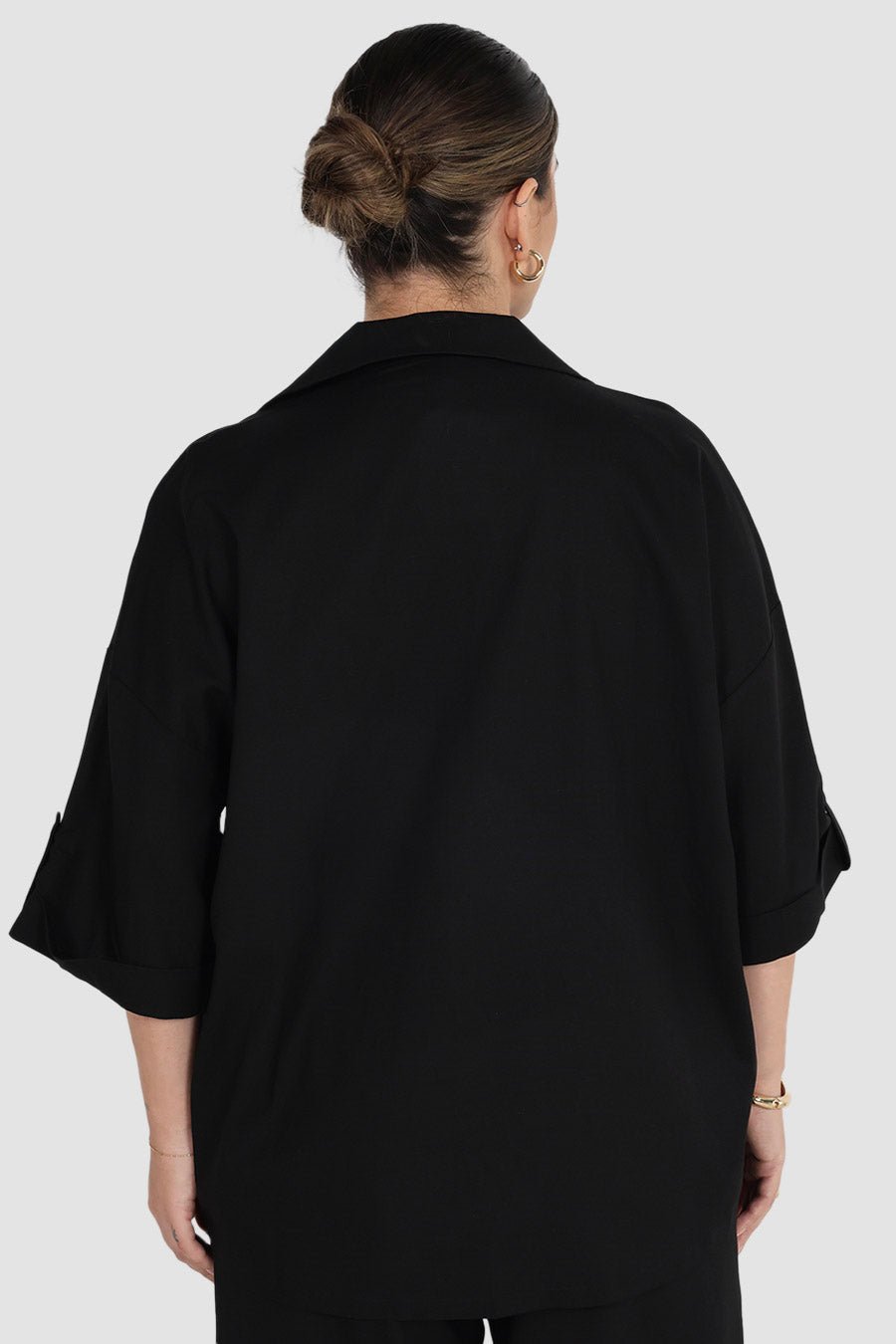 MILOS BUTTON SHIRT BLACK - Fayt The Label