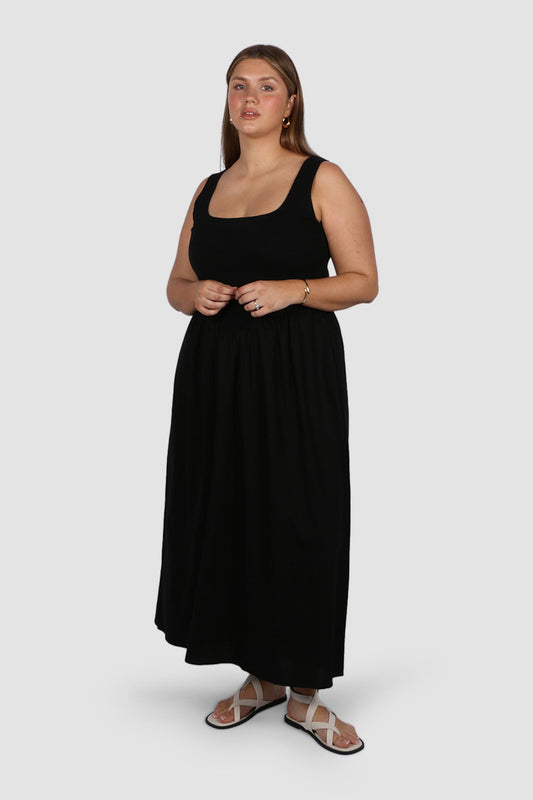 MYRA DRESS BLACK - Fayt The Label