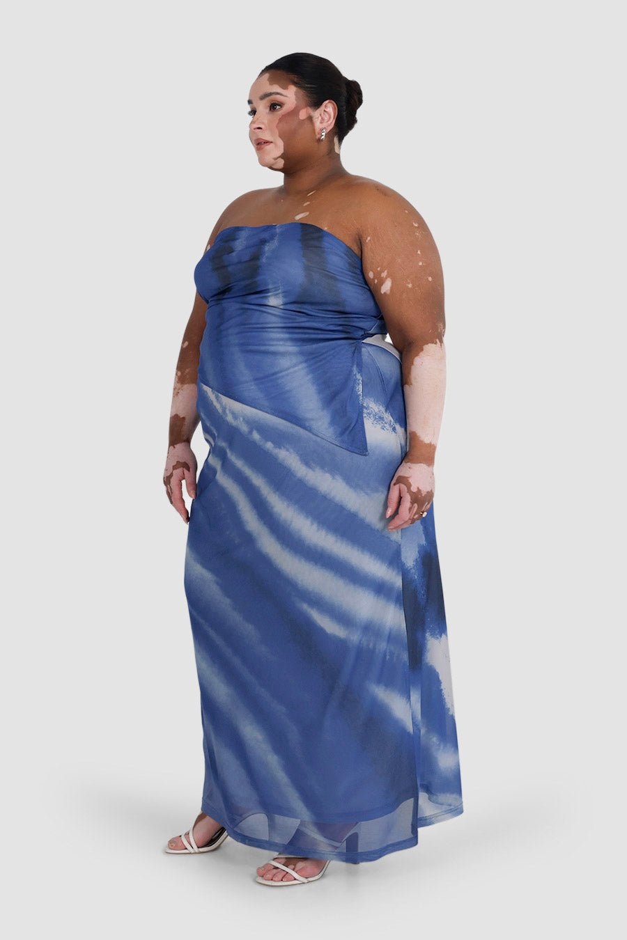 NAELLA ASYMMETRICAL TOP AZURE WASH - Fayt The Label
