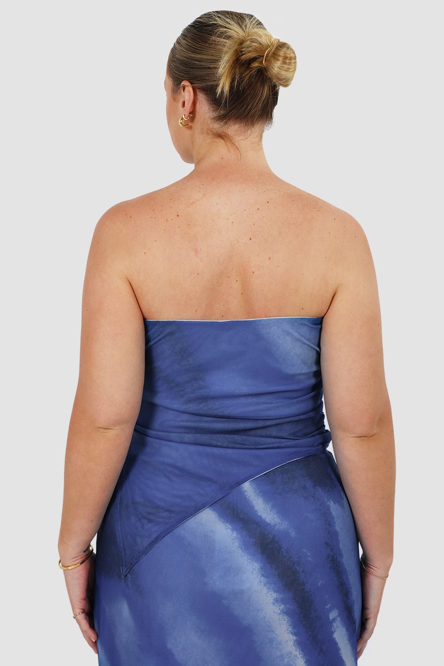 NAELLA ASYMMETRICAL TOP AZURE WASH - Fayt The Label
