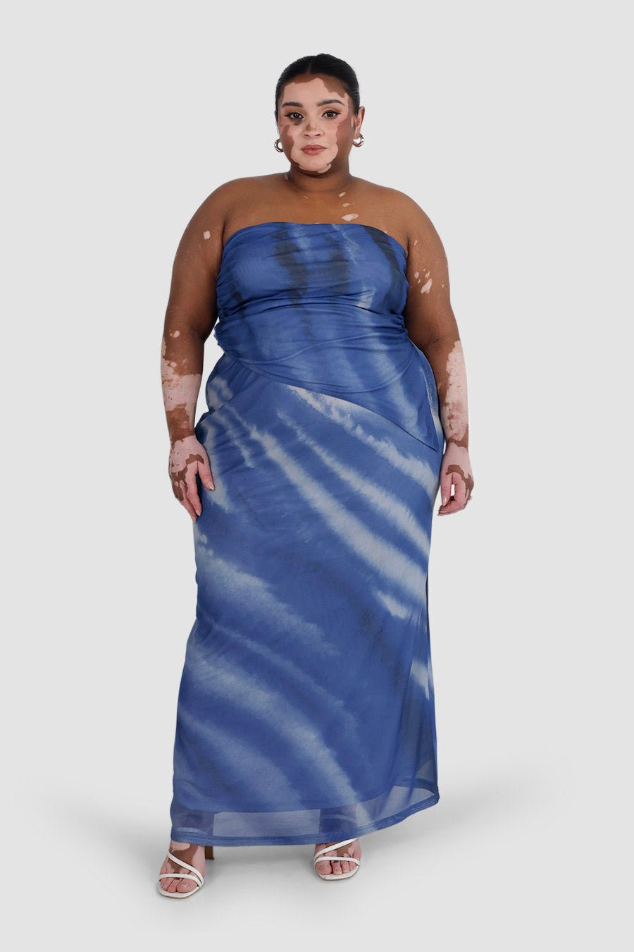 NAELLA ASYMMETRICAL TOP AZURE WASH - Fayt The Label