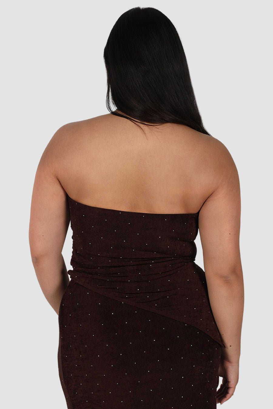 NAELLA TOP ESPRESSO SPARKLE - Fayt The Label