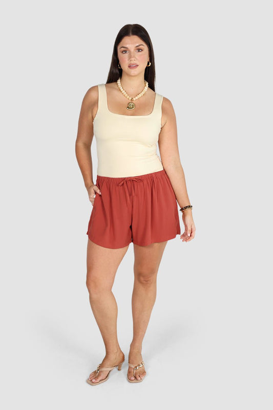 NARA SHORT TERRACOTTA - Fayt The Label