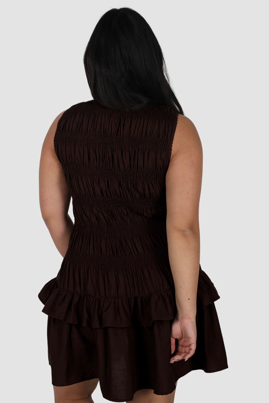 NARAH DRESS ESPRESSO - Fayt The Label