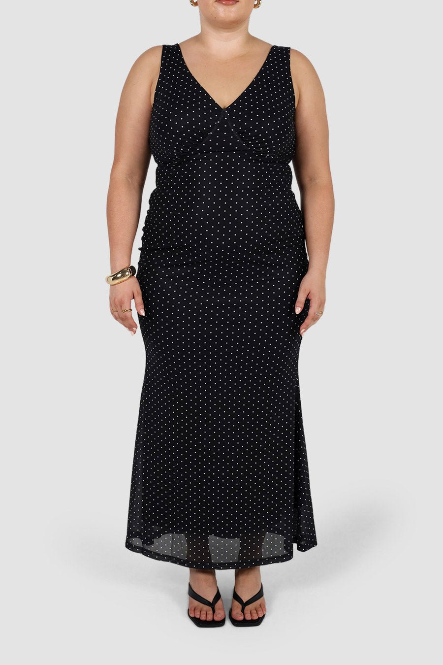 NATALIA DRESS BLACK SPOT - Fayt The Label