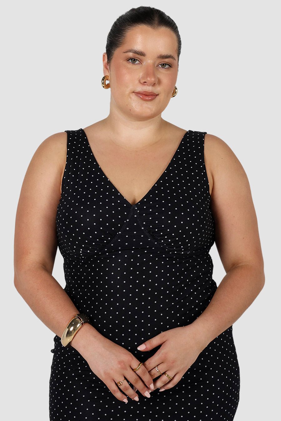 NATALIA DRESS BLACK SPOT - Fayt The Label