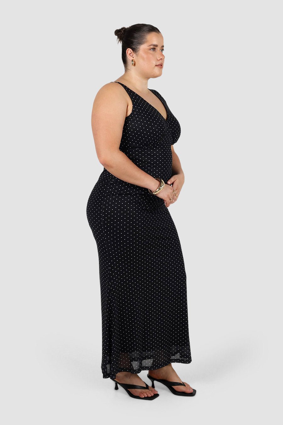 NATALIA DRESS BLACK SPOT - Fayt The Label