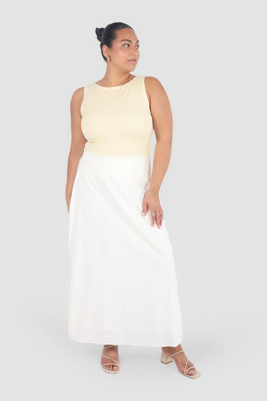 NIA SKIRT WHITE - Fayt The Label
