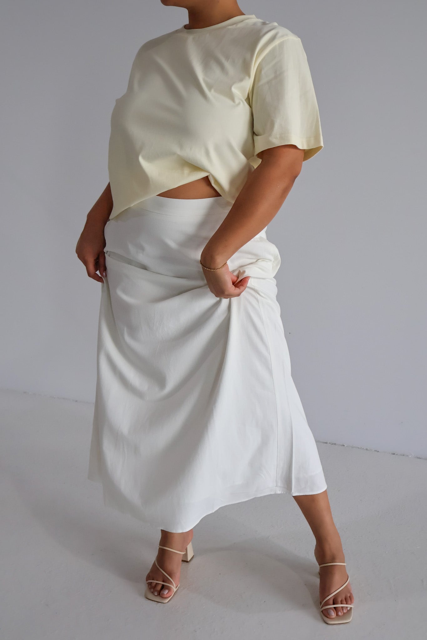 NIA SKIRT WHITE - Fayt The Label