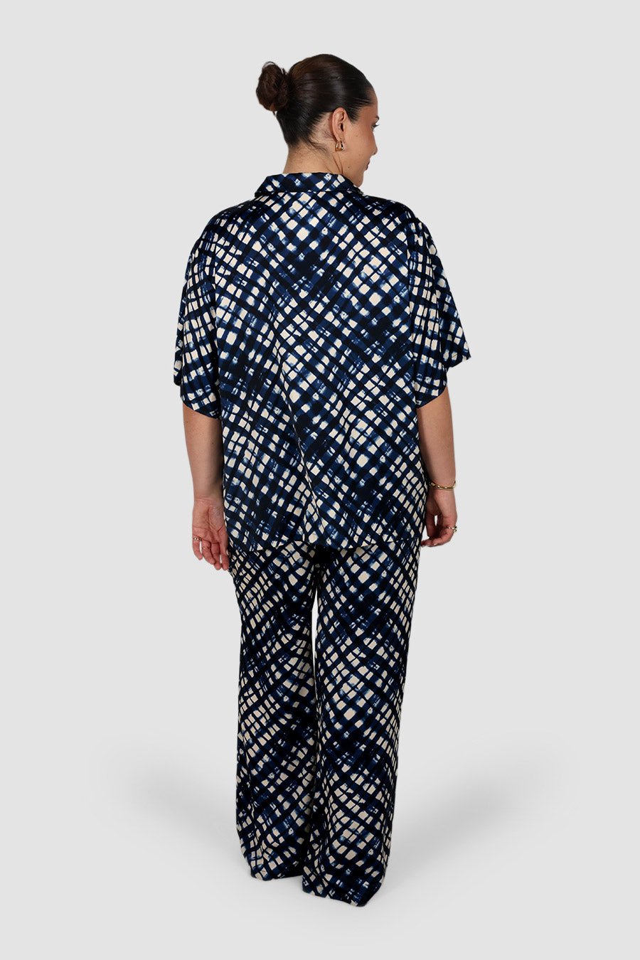 NOA SHIRT MIDNIGHT LATTICE - Fayt The Label