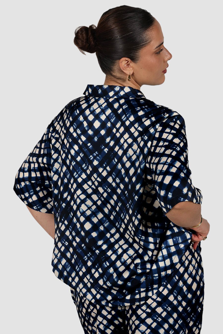 NOA SHIRT MIDNIGHT LATTICE - Fayt The Label