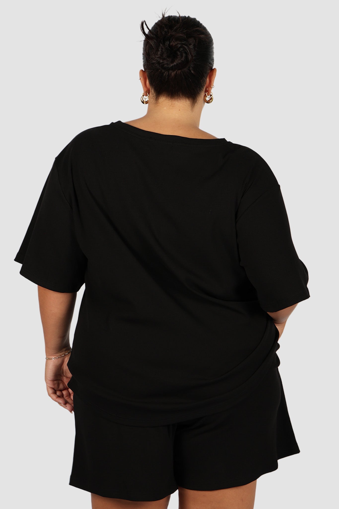 NOLYN RIB TEE BLACK - Fayt The Label