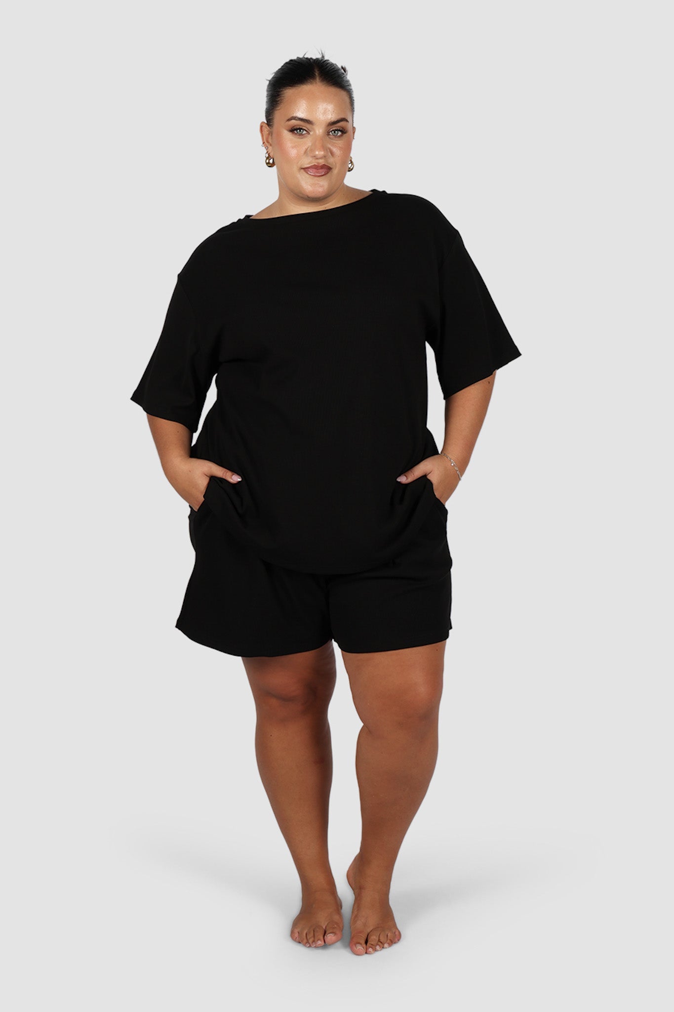 NOLYN RIB TEE BLACK - Fayt The Label