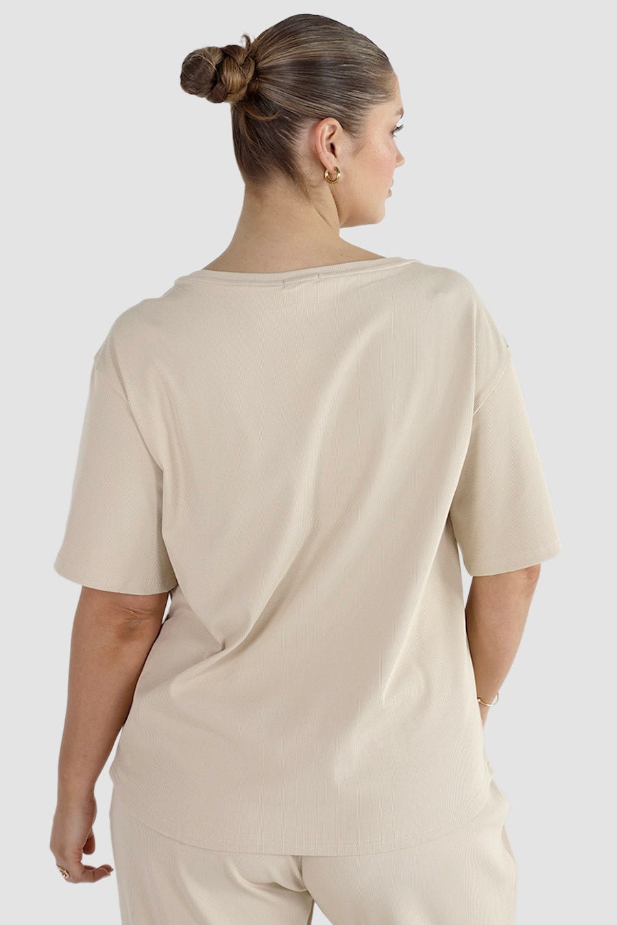 NOLYN RIB TEE VANILLA - Fayt The Label