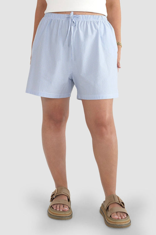 NOVI SHORTS BLUE STRIPE - Fayt The Label
