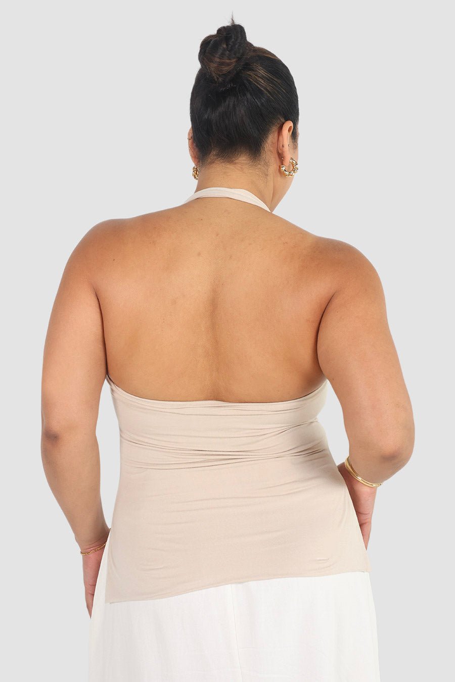 OVIE HALTER TOP BONE - Fayt The Label