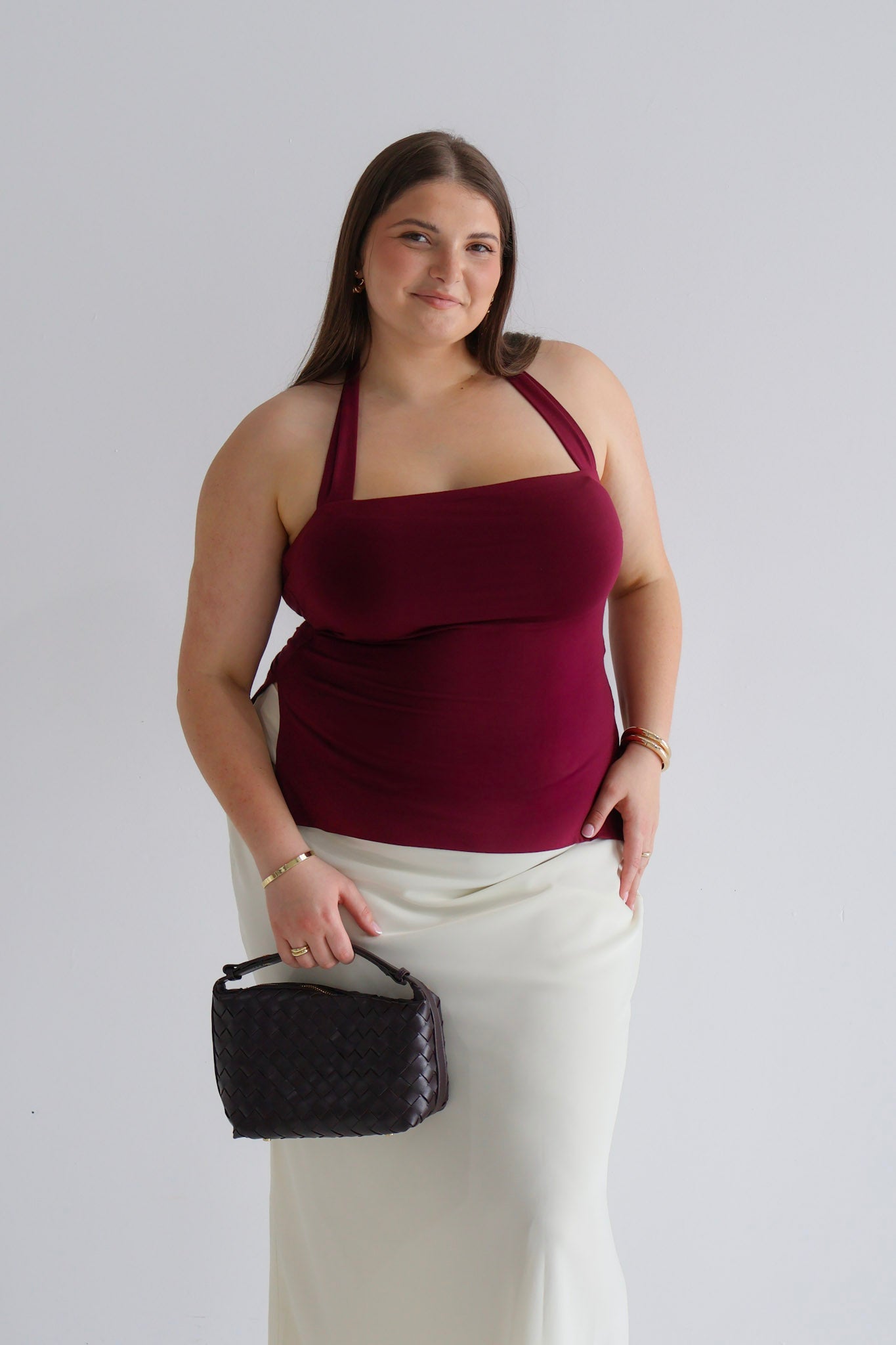 OVIE HALTER TOP MERLOT - Fayt The Label