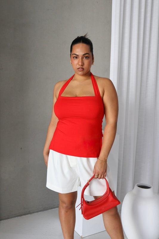 OVIE HALTER TOP RED - Fayt The Label