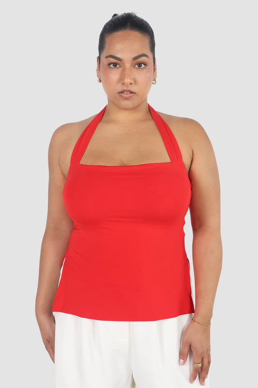 OVIE HALTER TOP RED - Fayt The Label