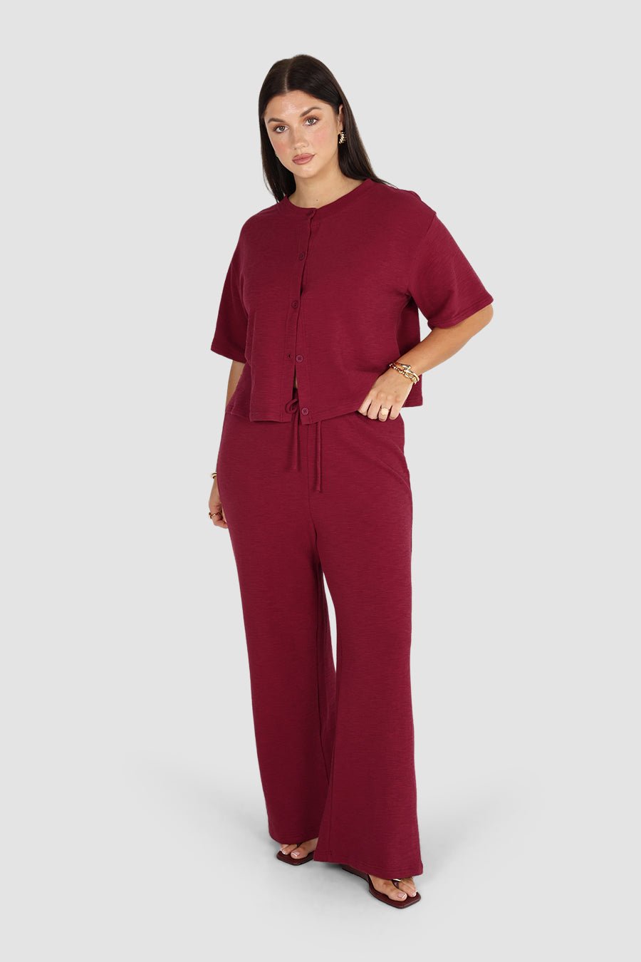 PALMERA TOP DEEP BURGUNDY - Fayt The Label