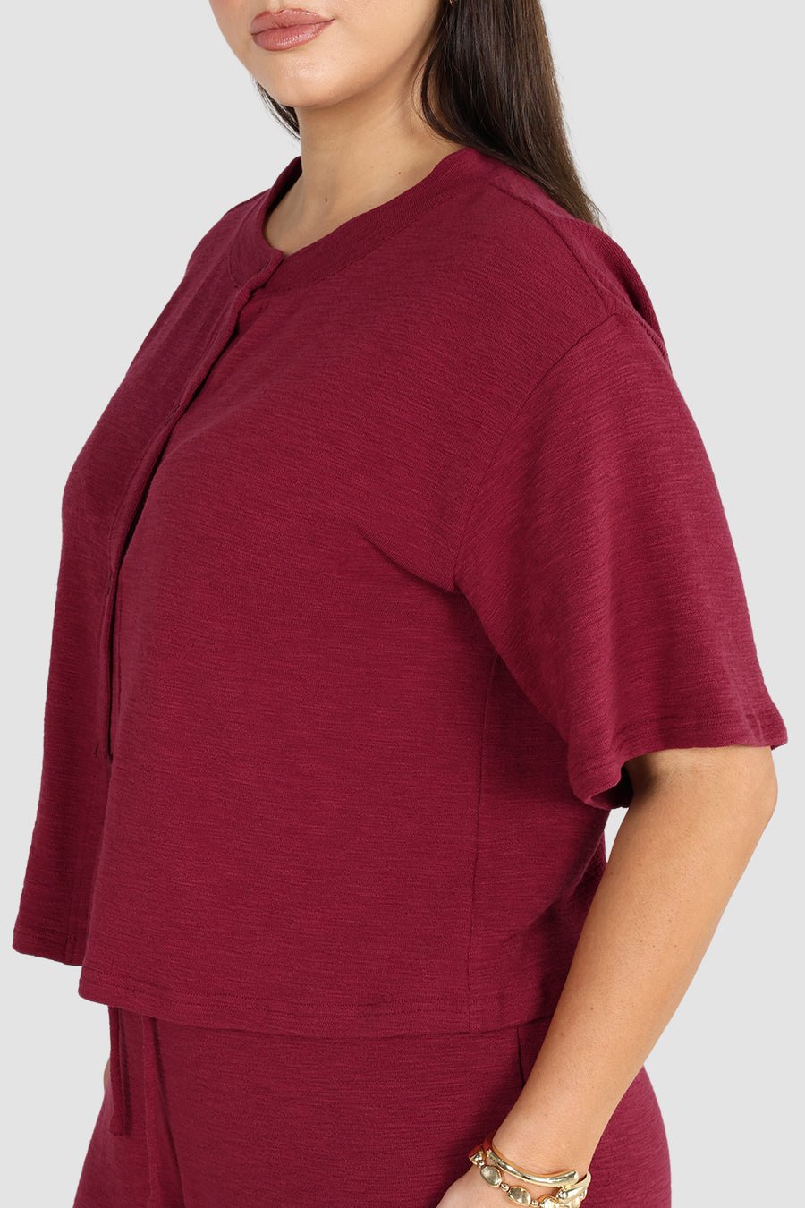 PALMERA TOP DEEP BURGUNDY - Fayt The Label