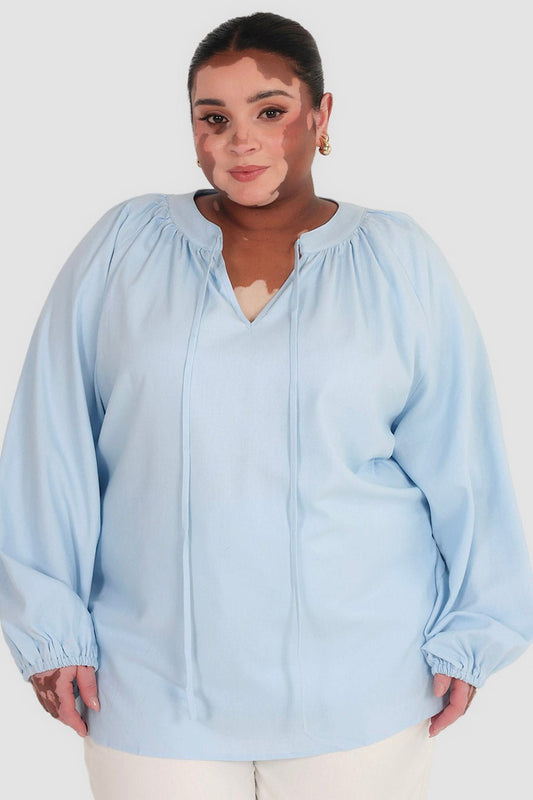 PALORA TOP SOFT BLUE - Fayt The Label