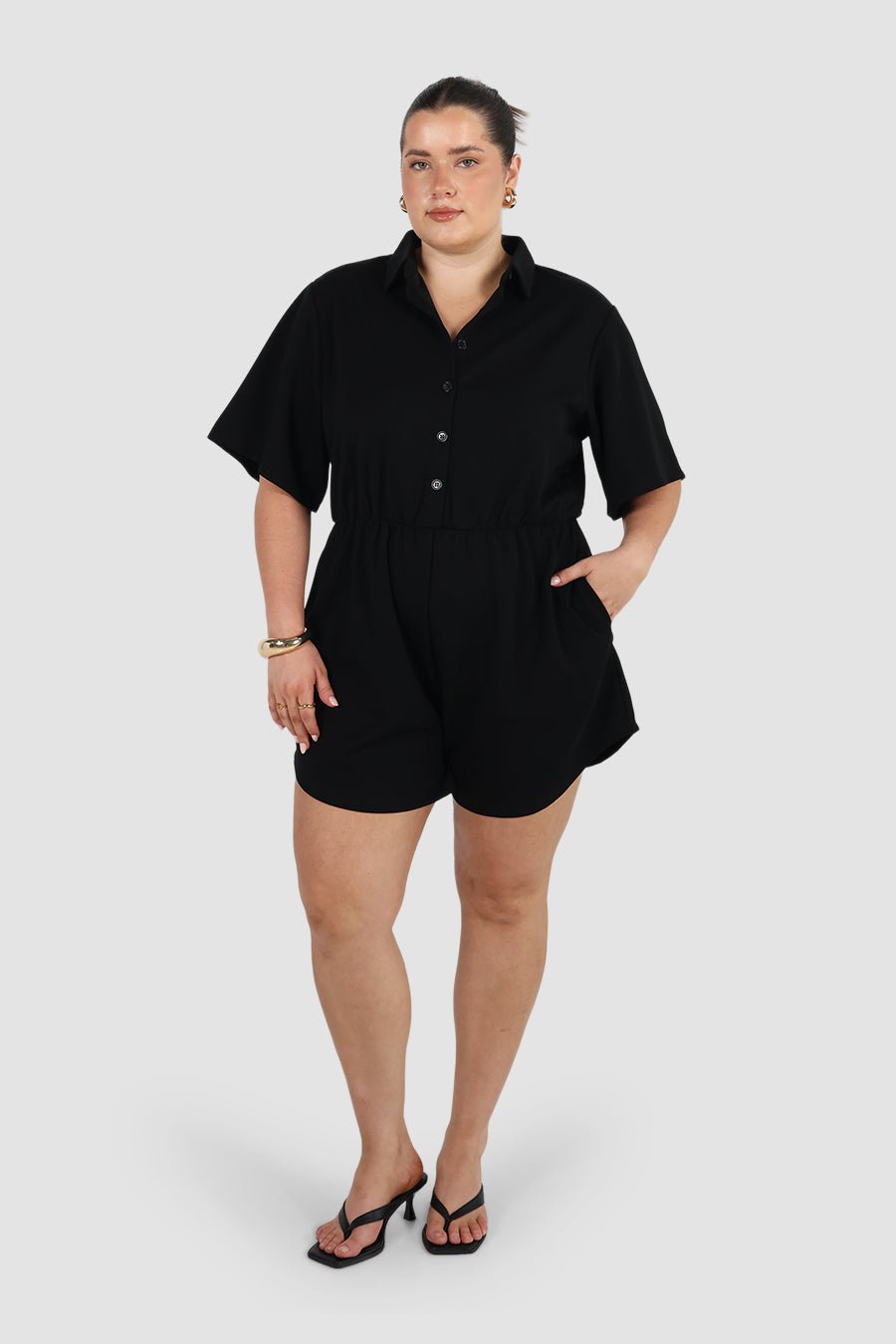 PENELOPE PLAYSUIT BLACK - Fayt The Label
