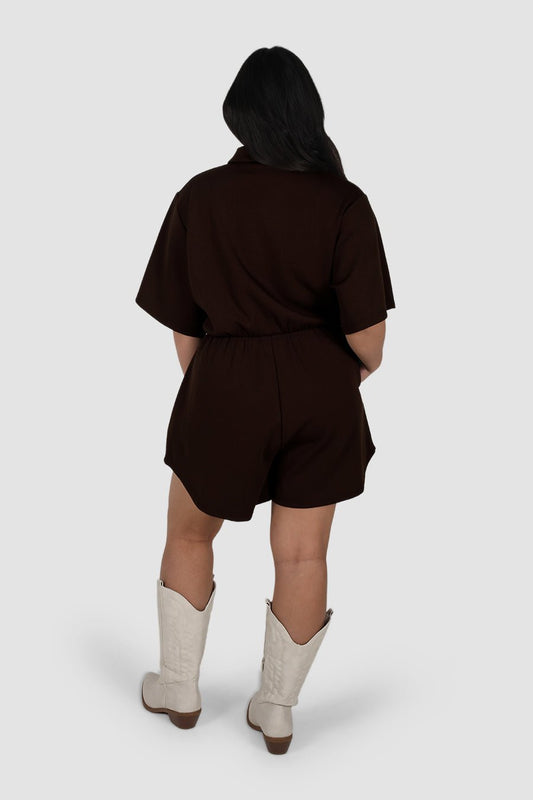 PENELOPE PLAYSUIT ESPRESSO - Fayt The Label