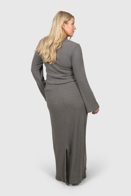 PETRA SKIRT CHARCOAL - Fayt The Label