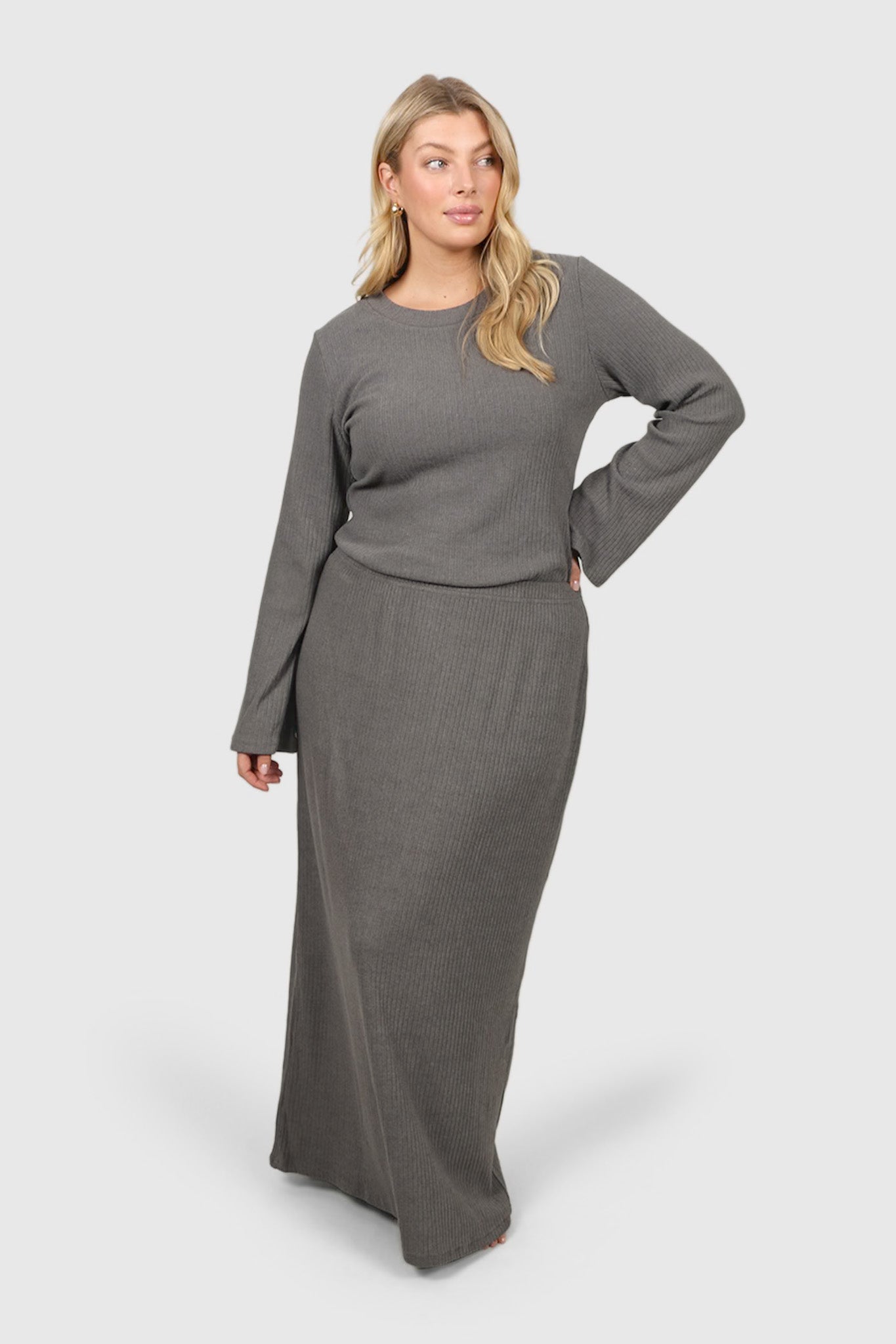 PETRA SKIRT CHARCOAL - Fayt The Label