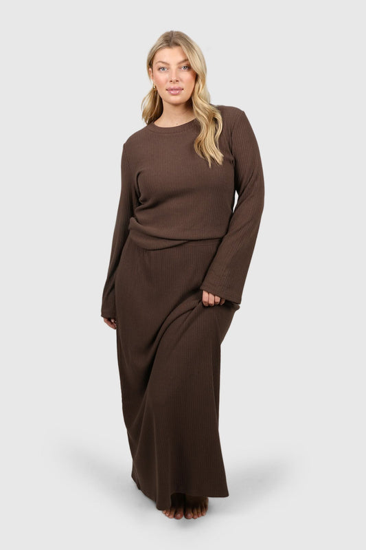 PETRA SKIRT COCOA - Fayt The Label