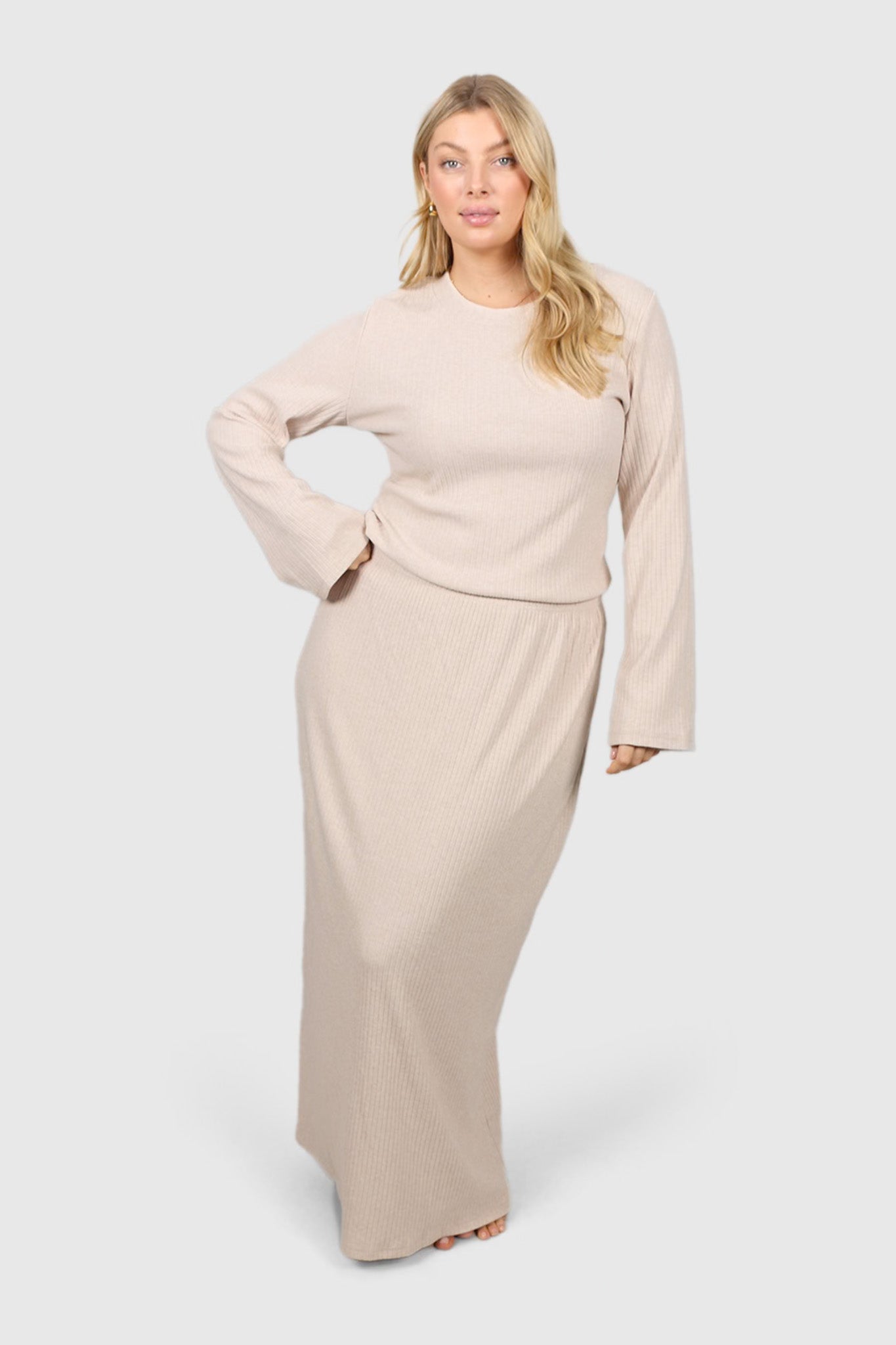 PETRA SKIRT OAT - Fayt The Label