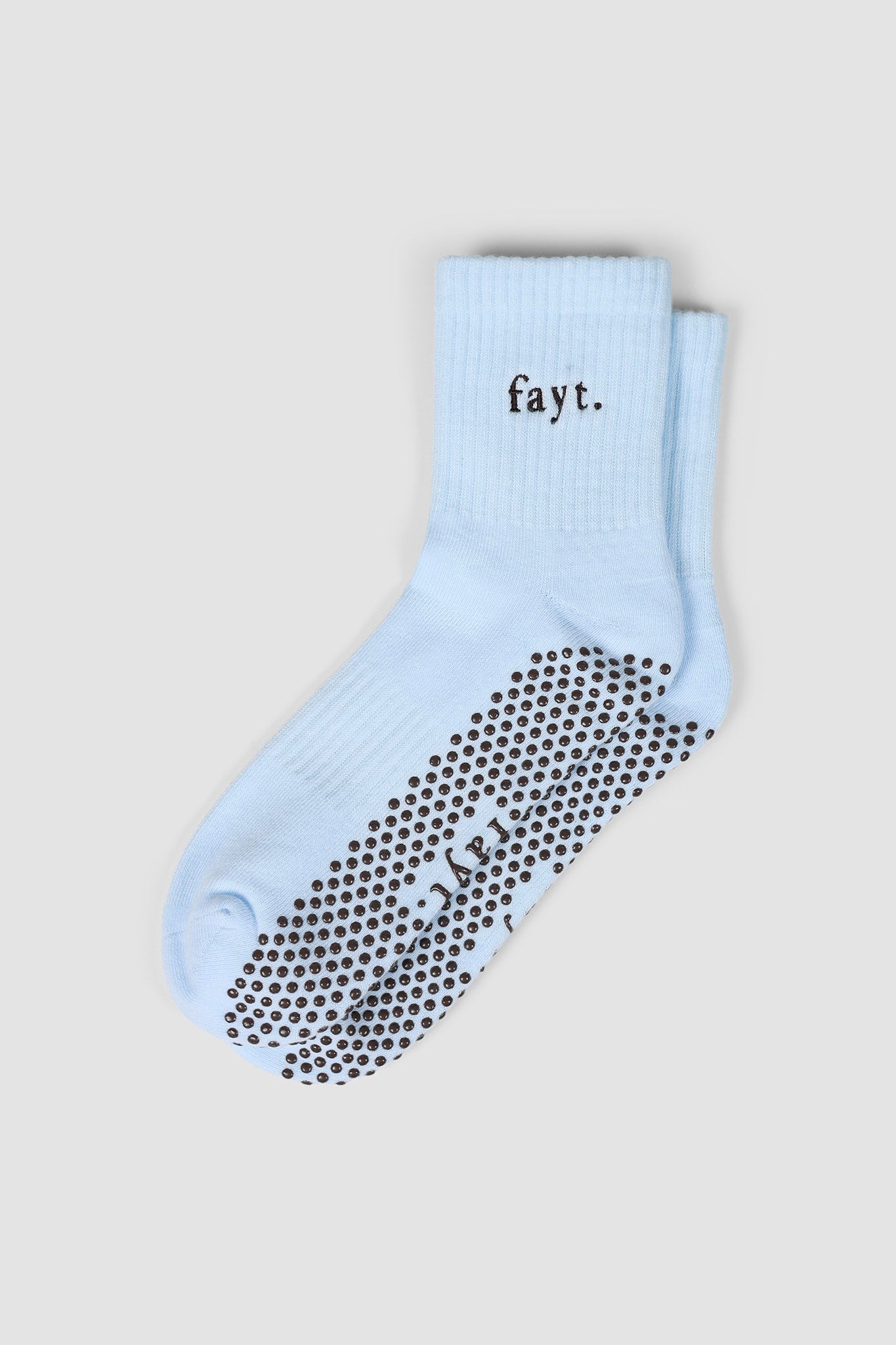 PILATES GRIP SOCK BLUE MOCHA - Fayt The Label