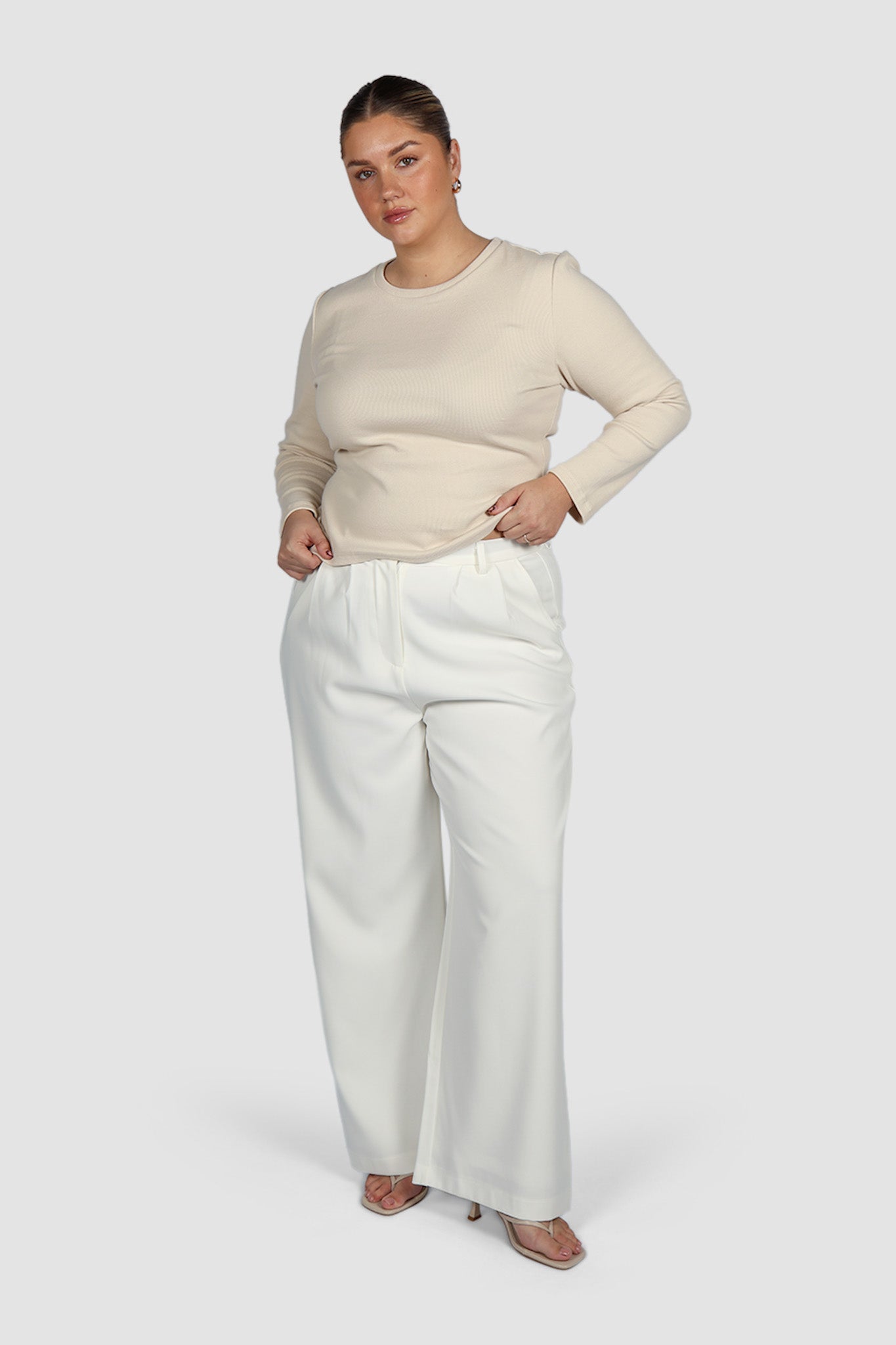 PORTLAND L/S RIB TEE BEIGE - Fayt The Label