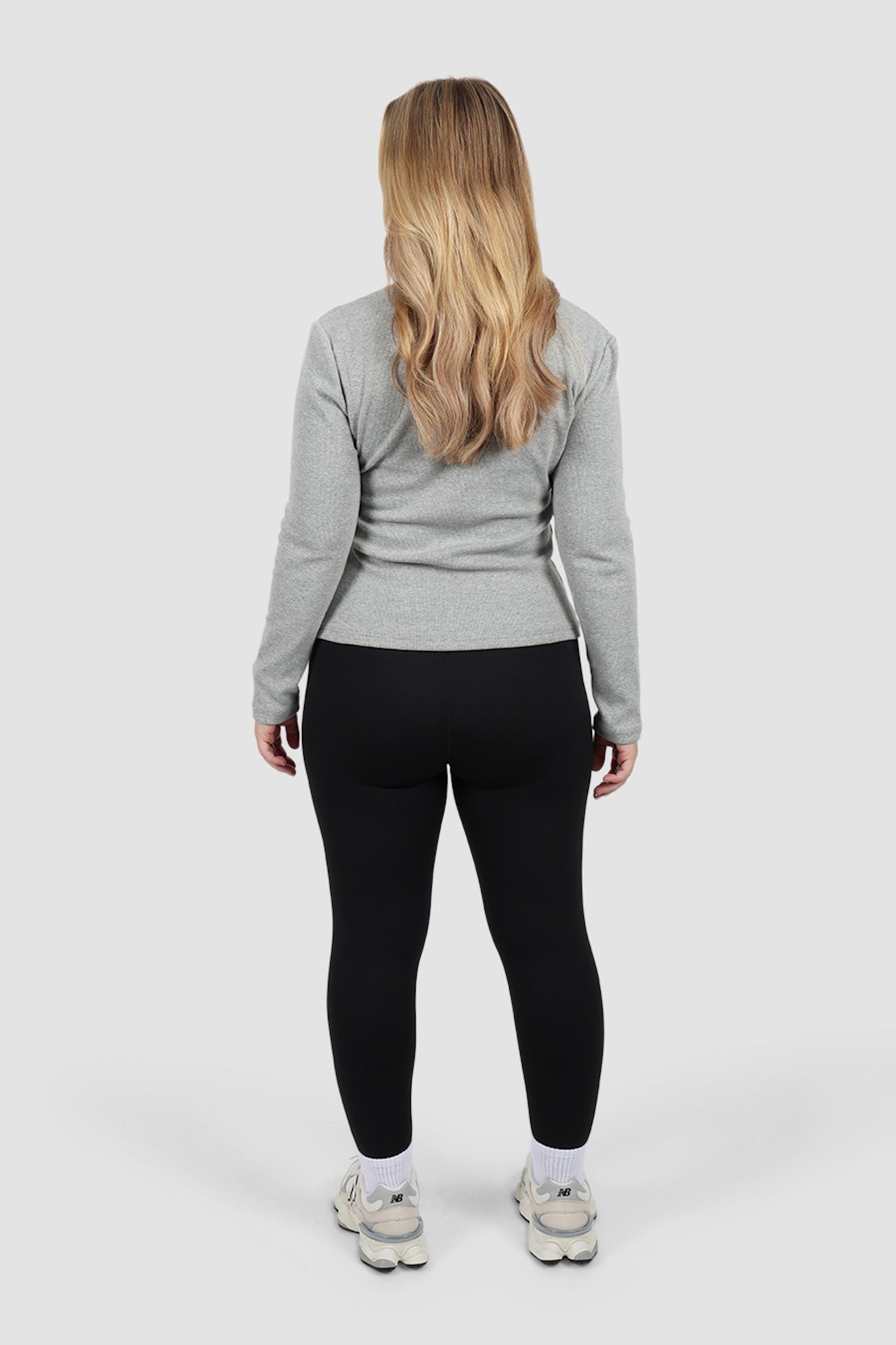 PORTLAND L/S RIB TEE GREY MARLE - Fayt The Label