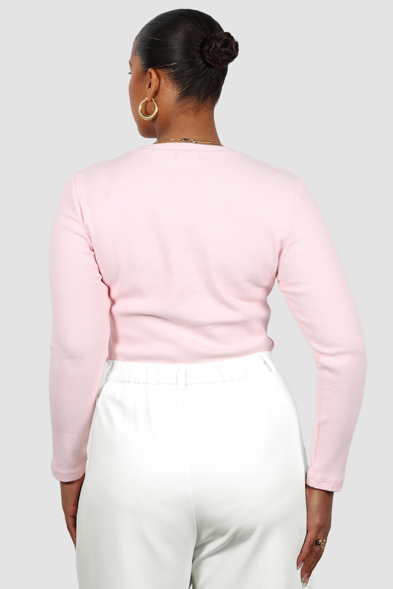 PORTLAND L/S RIB TEE PINK - Fayt The Label