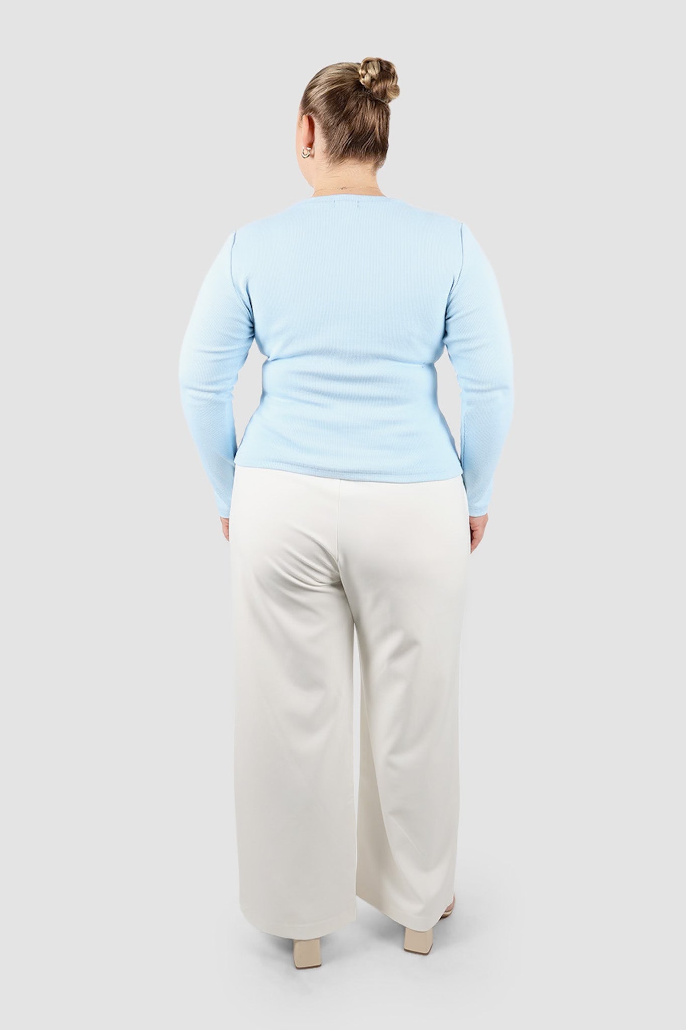 PORTLAND L/S RIB TEE SOFT BLUE - Fayt The Label